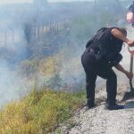 Guardia Estatal activa Plan Tamaulipas ante incendio en Carretera Victoria-Matamoros